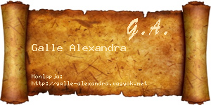 Galle Alexandra névjegykártya