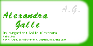 alexandra galle business card